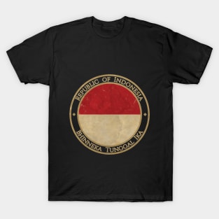 Vintage Republic of Indonesia Asia Asian Flag T-Shirt